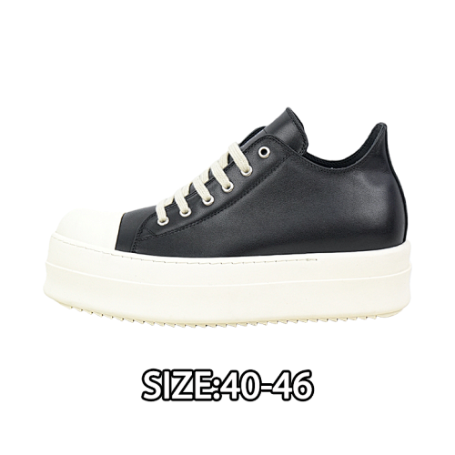 RO Low-top Leather Platform Black