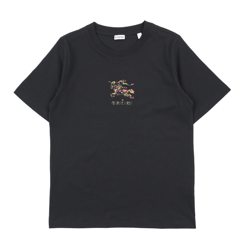 Burberry Floral Equestrian Rider Short-Sleeve