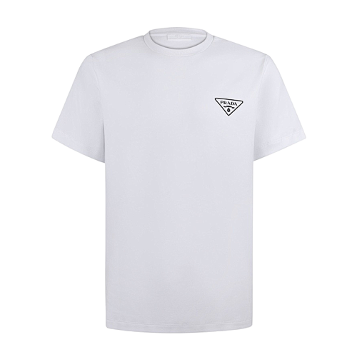 Prada Logo Print Crew Neck Short Sleeve T-Shirt