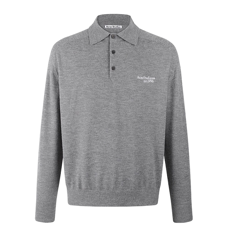 Embroidered Logo Wool Knit Sweater