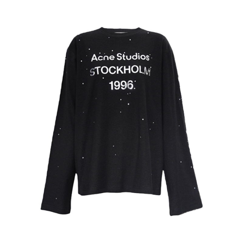 As Mirror Letter Rhinestone Long Sleeve