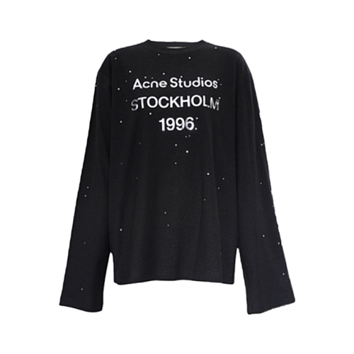 As Mirror Letter Rhinestone Long Sleeve