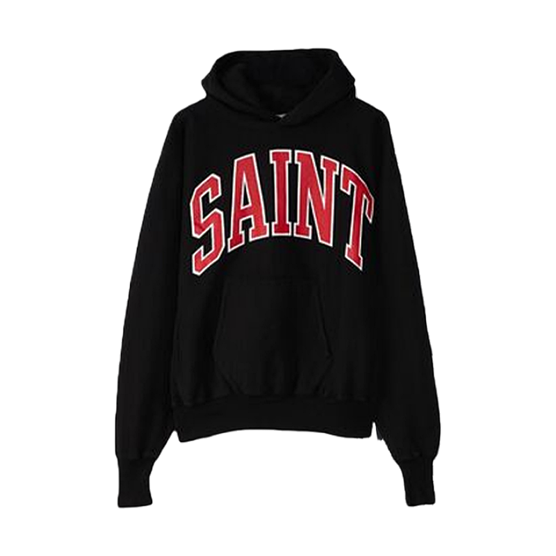 S M Red Letter Print Hooded Sweatshirt