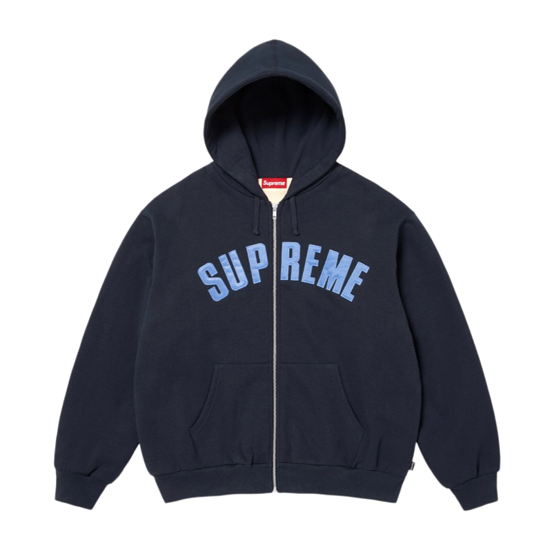 Supreme Applique Letter Embroidered Zipper Jacket