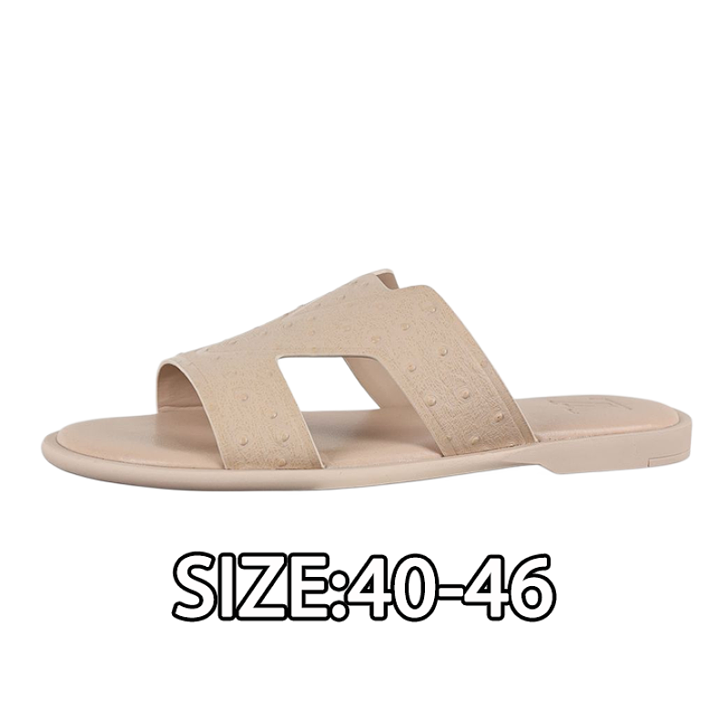 Mule Sandals Thong Flip-flops Beige