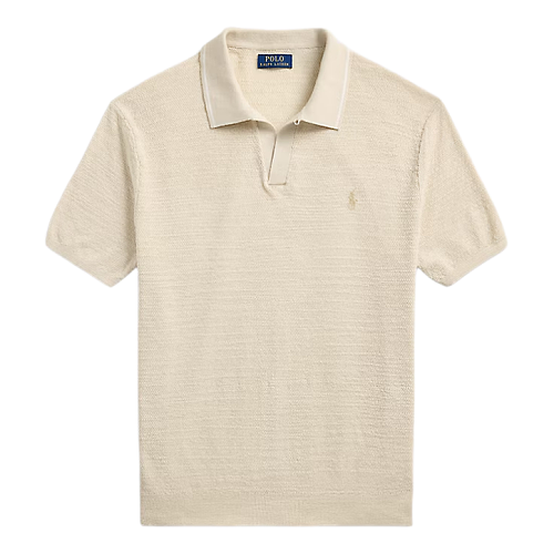 Ruff Linen Polo Shirt With Seagull Collar