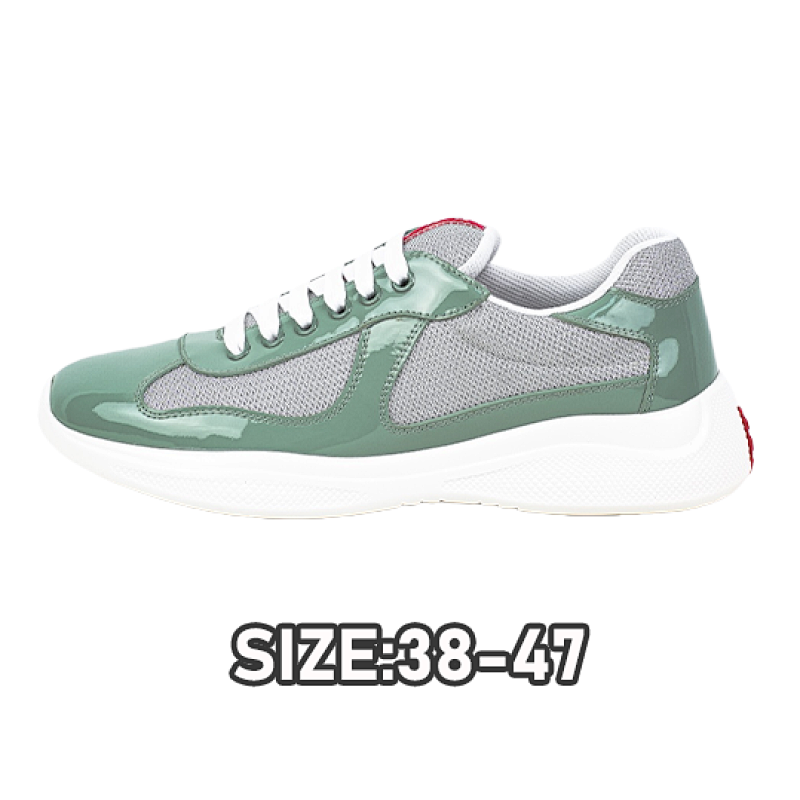 Prada P America's Cup Patent Leather Low-top Sneakers