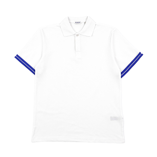 Polo Short-sleeved Shirt With Striped Horse Pattern Cuffs