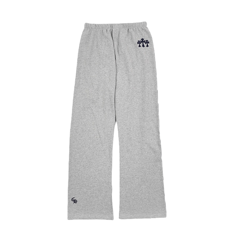 Flocked Loose Straight Leg Trousers