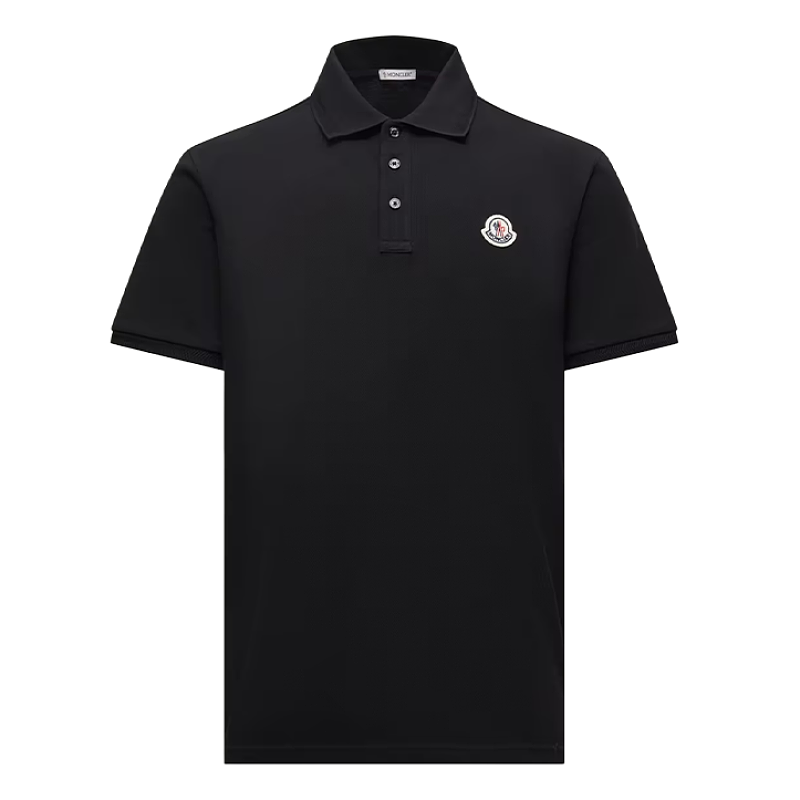 Micro-logo Black Polo Shirt Short Sleeves
