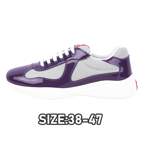 Prada P America's Cup Patent Leather Low-top Sneakers