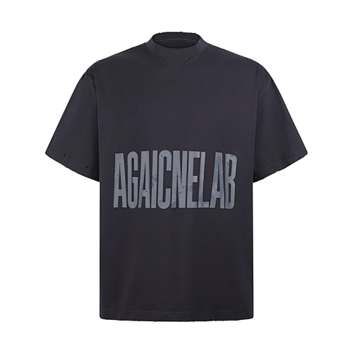Letter-Print Crew-Neck Short-Sleeve T-Shirt