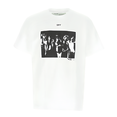 Band Portrait Back Spray Paint Arrow Print Short-sleeve T-shirt