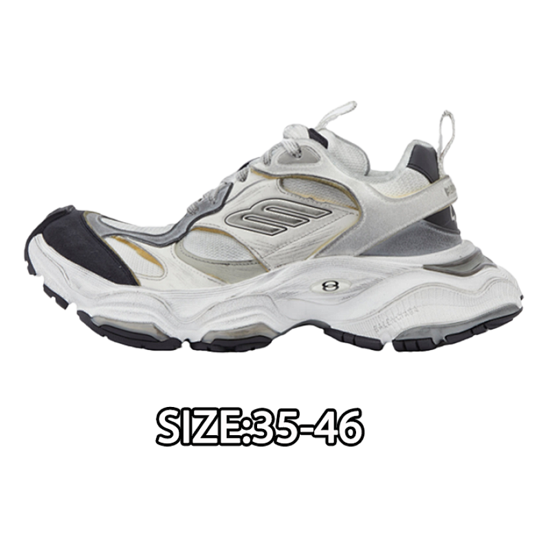 Balenciaga Round Toe Lace-up Low-top Casual Shoes Paris Xii
