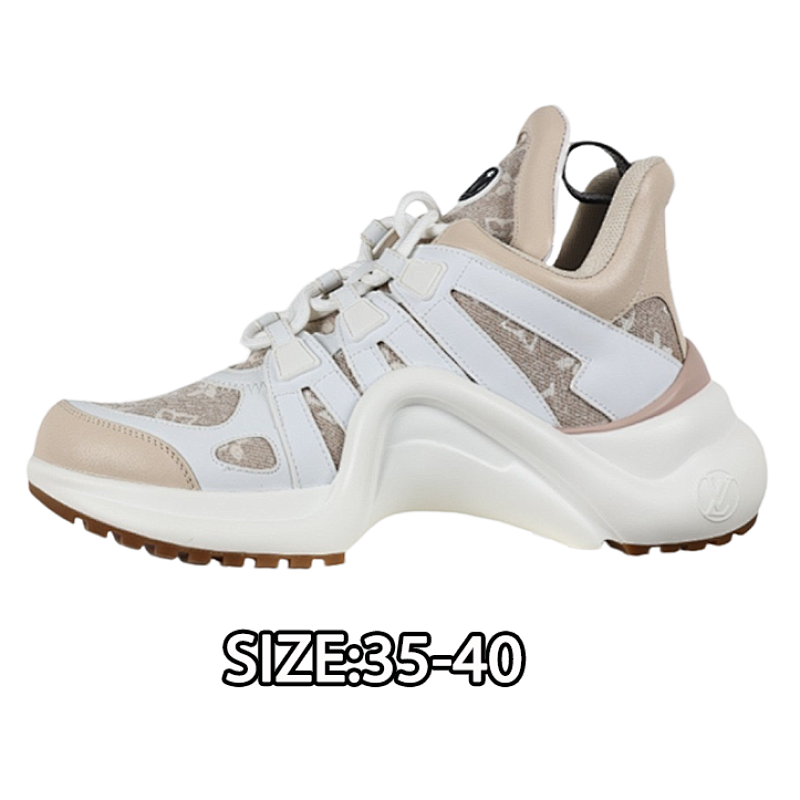 Louis Vuitton Shock-absorbing Mesh Sports Bow Retro Dad Sneakers