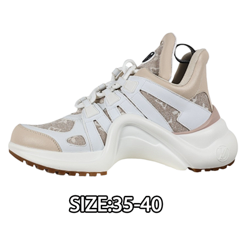 Louis Vuitton Shock-absorbing Mesh Sports Bow Retro Dad Sneakers