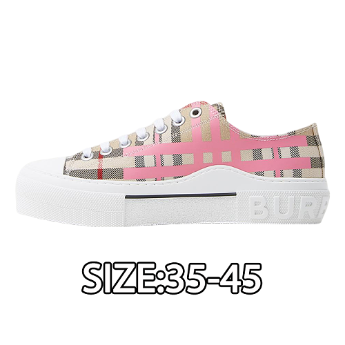 Burberry Retro Plaid Cotton Sneakers