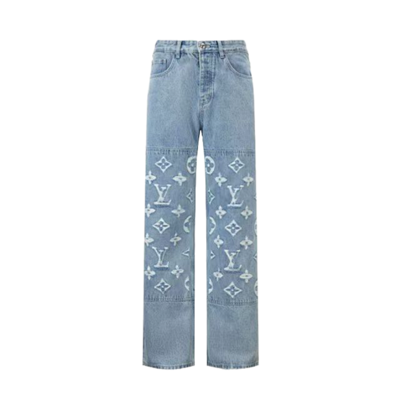 Louis Vuitton Washed Distressed Denim Trousers