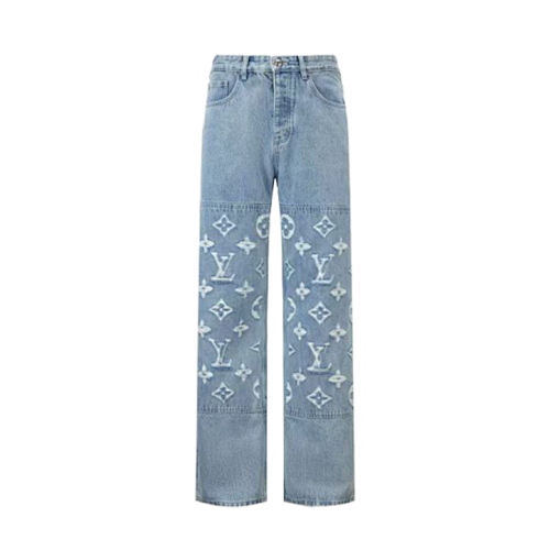 Louis Vuitton Washed Distressed Denim Trousers