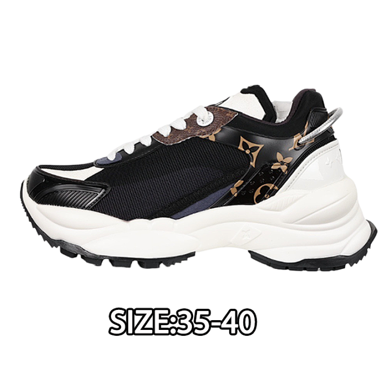 Louis Vuitton Run 55 Round-toe Lace-up Low-top Sports Casual Shoes For Women