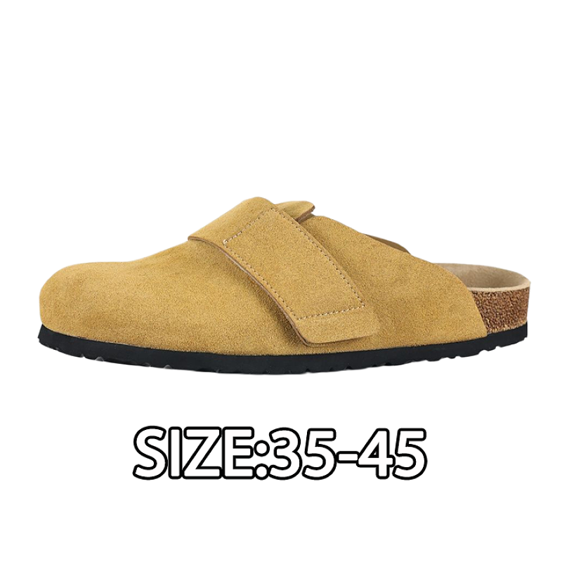 Birkenstock Baotou Velcro Half Slip Beige
