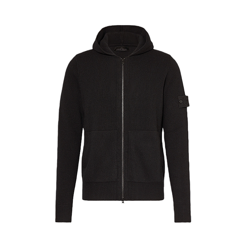Ghost Knit Hooded Zip-Up Cardigan
