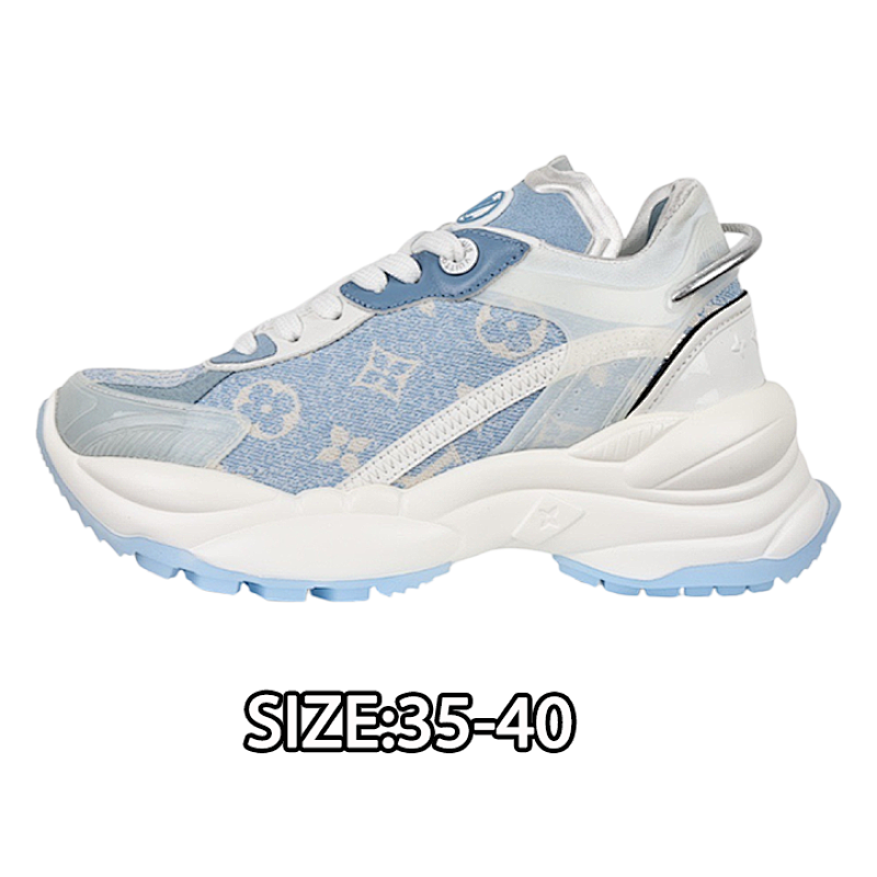 Louis Vuitton Run 55 Round-toe Lace-up Low-top Sports Casual Shoes For Women