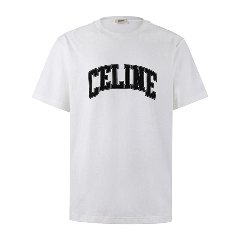 Celine Flocked Print Short-Sleeve T-Shirt