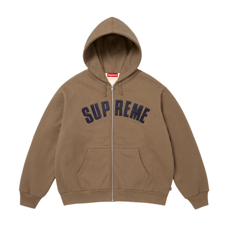 Supreme Applique Letter Embroidered Zipper Jacket