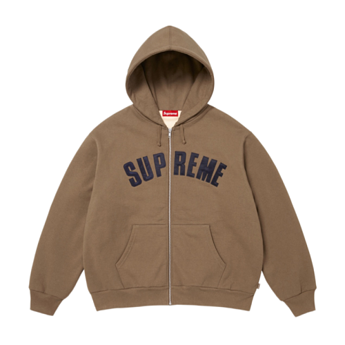 Supreme Applique Letter Embroidered Zipper Jacket