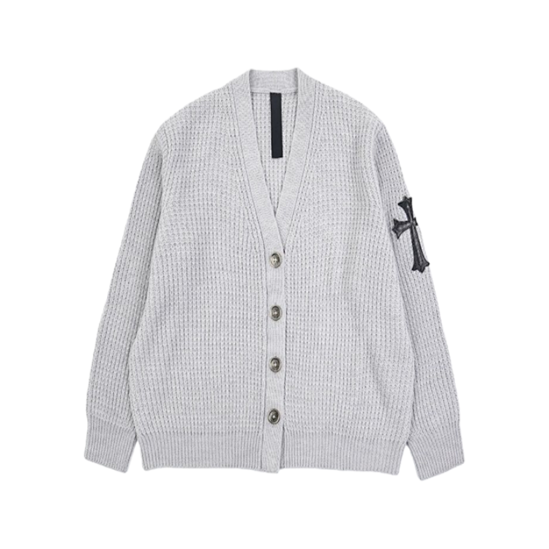 Chrome Hearts CH New Waffle Knit Cashmere Cardigan