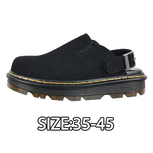 Martin Closed-Toe Slippers Leather Mules