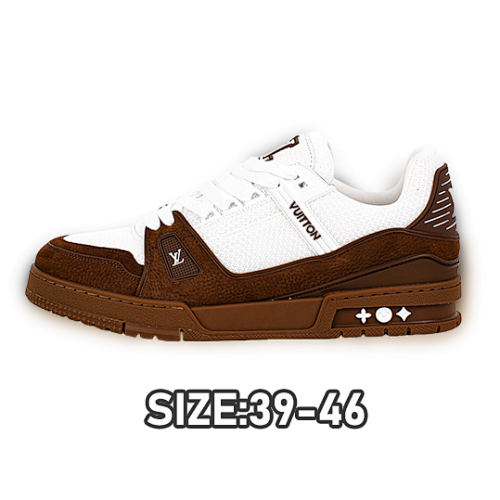 Louis Vuitton Trainer White Brown Sneakers