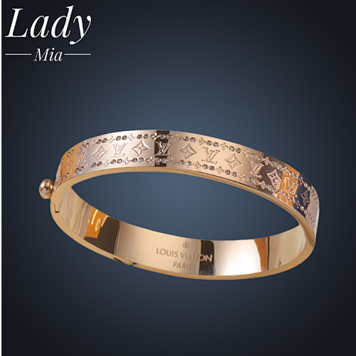 Louis Vuitton Engraved Printed Bracelet Rose Gold