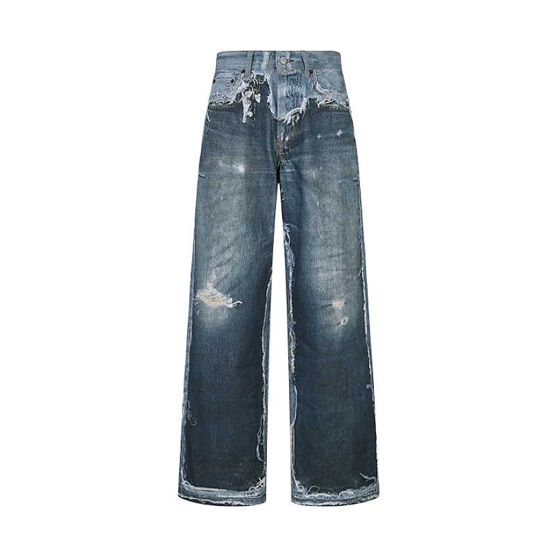 Acne Studios Optical Distortion Print Denim Jeans