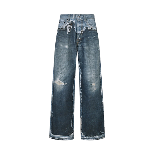 Acne Studios Optical Distortion Print Denim Jeans