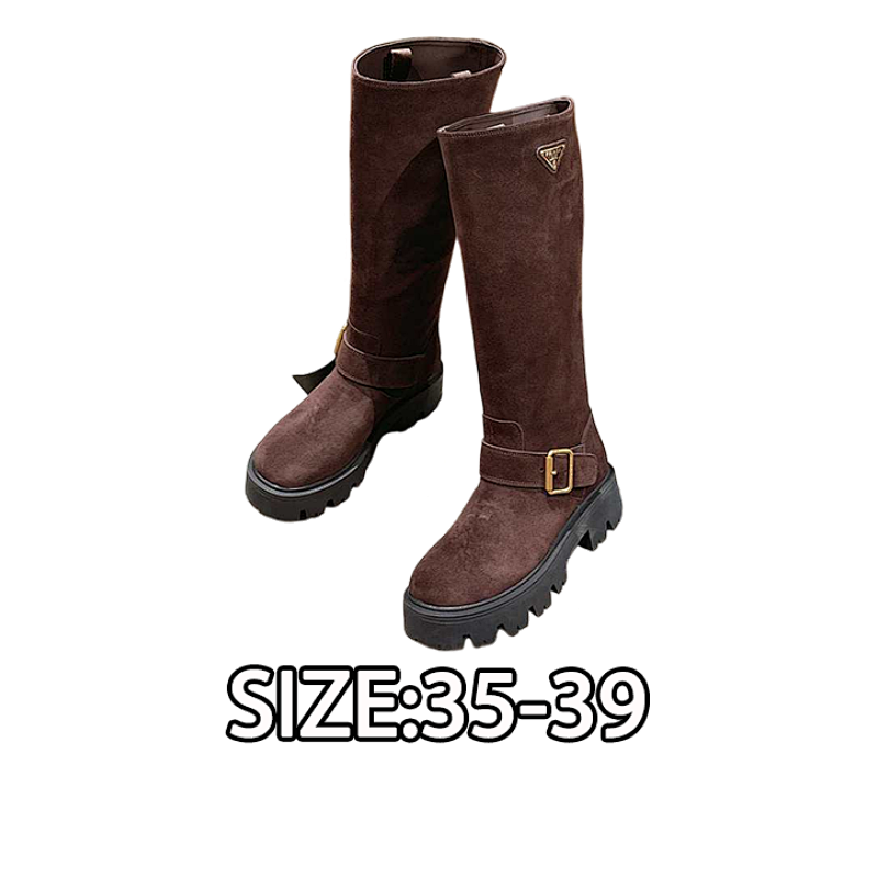 Suede Prada The Ultimate Must-Have Classic Triangle Logo Slip-On Tall Boots