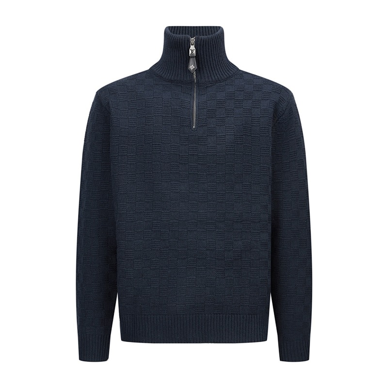 Louis Vuitton Checkerboard Half-Zip Sheep SweaterItem ID