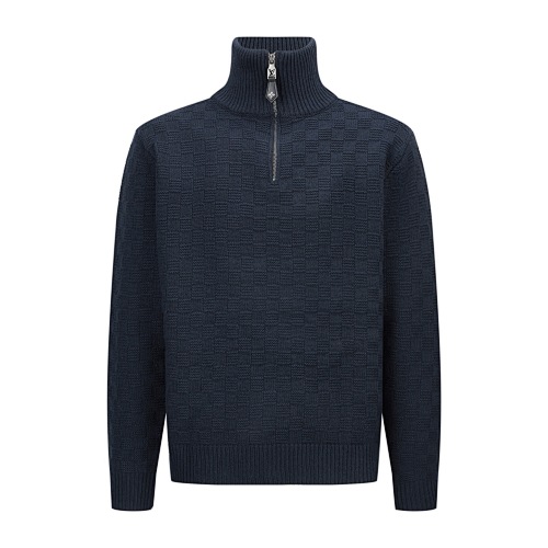 Louis Vuitton Checkerboard Half-Zip Sheep SweaterItem ID