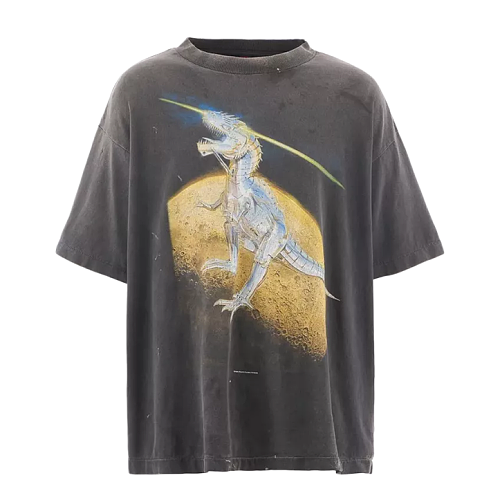 Mechanical Tyrannosaurus Rex Print Short-Sleeve T-Shirt