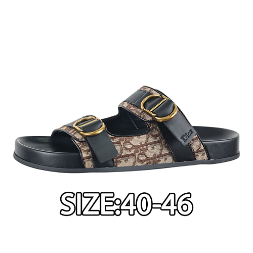 Round-toe Flat Suede Flip-flops With MZ Old Pattern