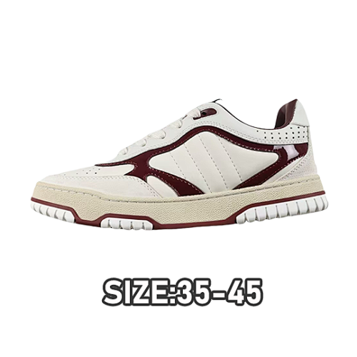 Gucci G Ucci Re-Web Leather SneakersLow-top All-match White Sports Sneakers