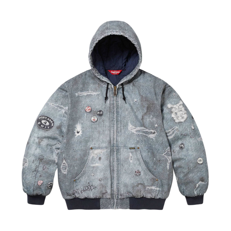 Supreme Printed Denim Padded Jacket