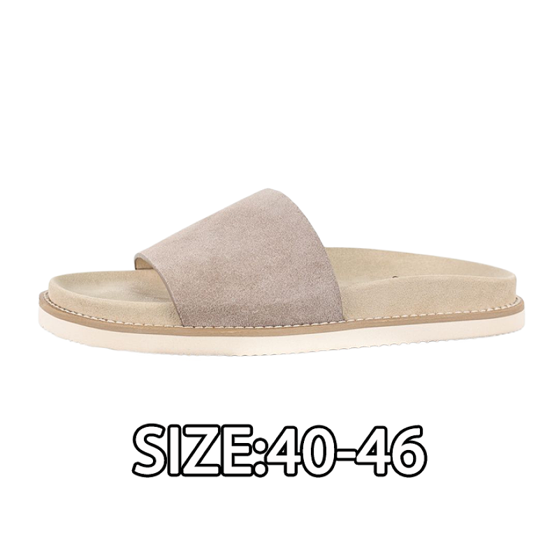 Off-White Suede Flip Flops Maroon