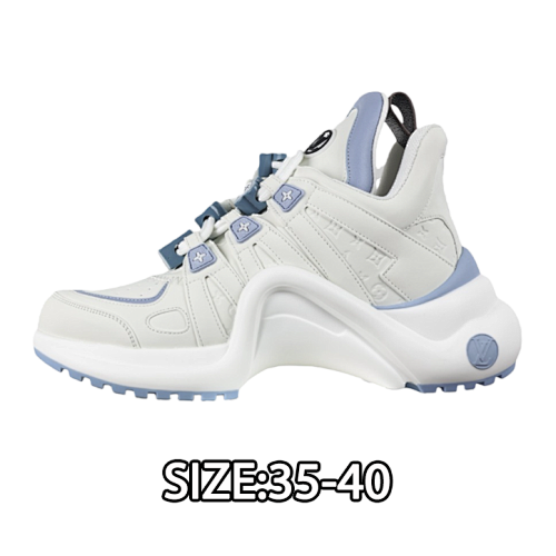 Louis Vuitton Genuine Leather Color Matchingmesh Sports Bow-shaped Dad Sneakers