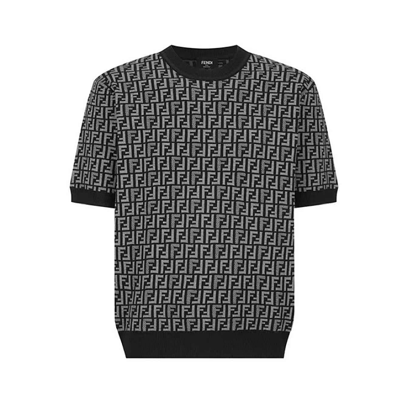 Double-F All-over Jacquard Knit Sweater