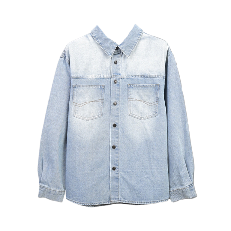 Light Blue Washed Denim Shirt