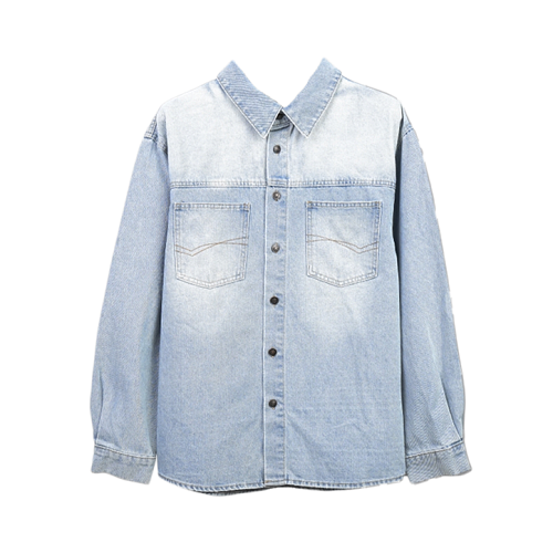 Light Blue Washed Denim Shirt