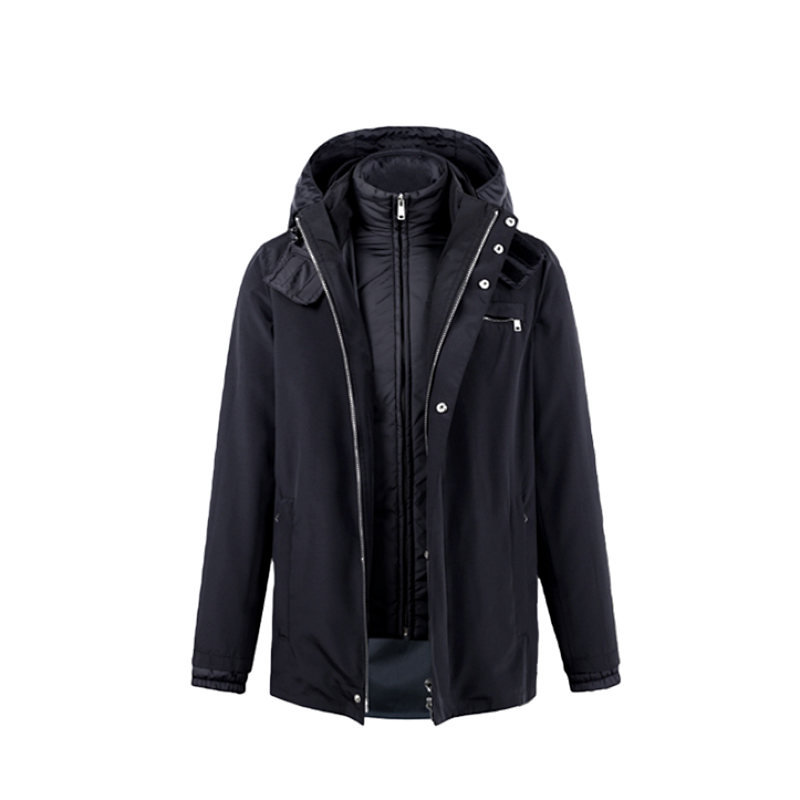 Versace P Hooded Stand Collar Fabric Two-Piece Jacket