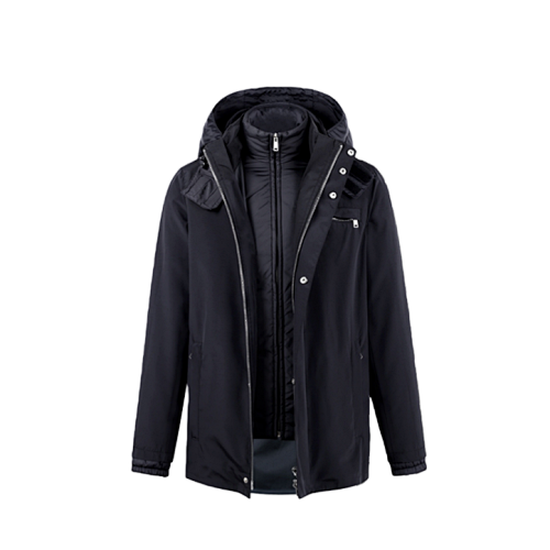 Versace P Hooded Stand Collar Fabric Two-Piece Jacket
